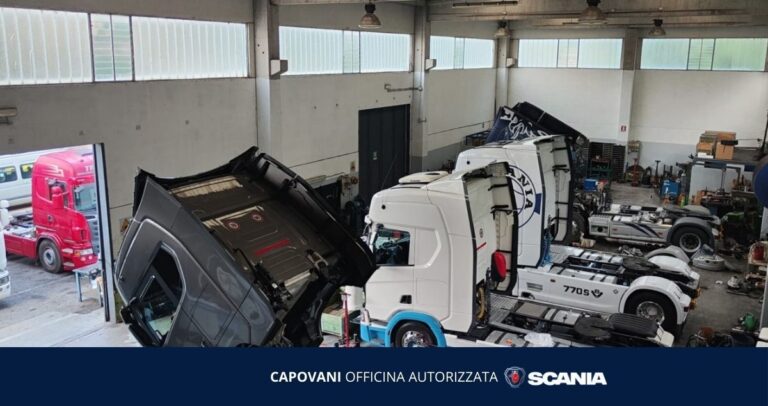 Magazzino ricambi veicoli industriali Scania a La Spezia da Capovani