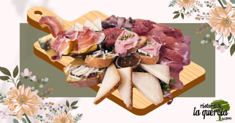 Tagliere di salumi da condividere a Fano al Ristorante Pizzeria La Quercia