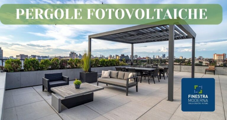 PERGOLE FOTOVOLTAICHE FINESTRA MODERNA