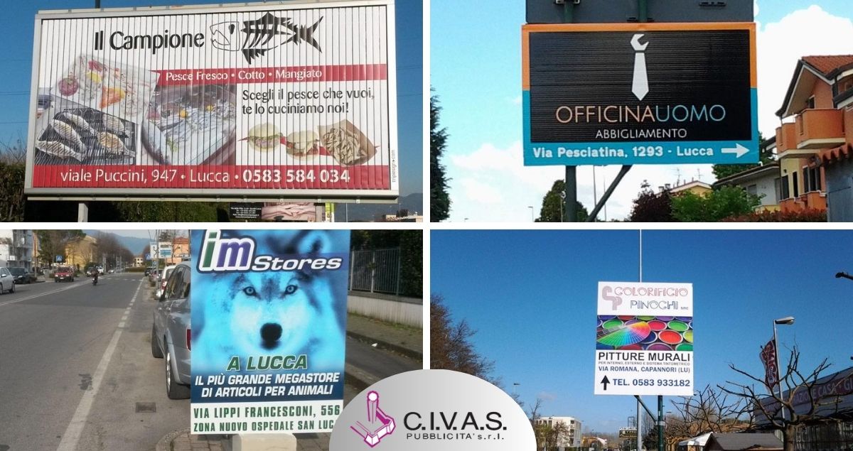 Pubblicità temporanee personalizzate a Lucca da CIVAS Pubblicità Pubblicità temporanee personalizzate a Lucca da CIVAS Pubblicità