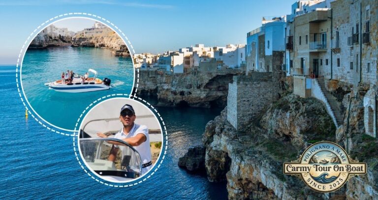 Tour in barca privato o di gruppo da Polignano a Mare a Monopoli con Carmy Exclusive Boat Tour