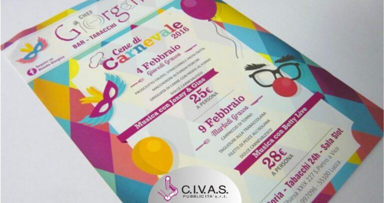Volantini e Flyer per promozioni, inviti, lanci di prodotti a Lucca da CIVAS Pubblicità